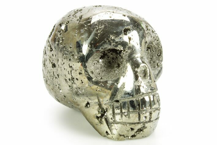 Gleaming Pyrite Skull - Peru #378841